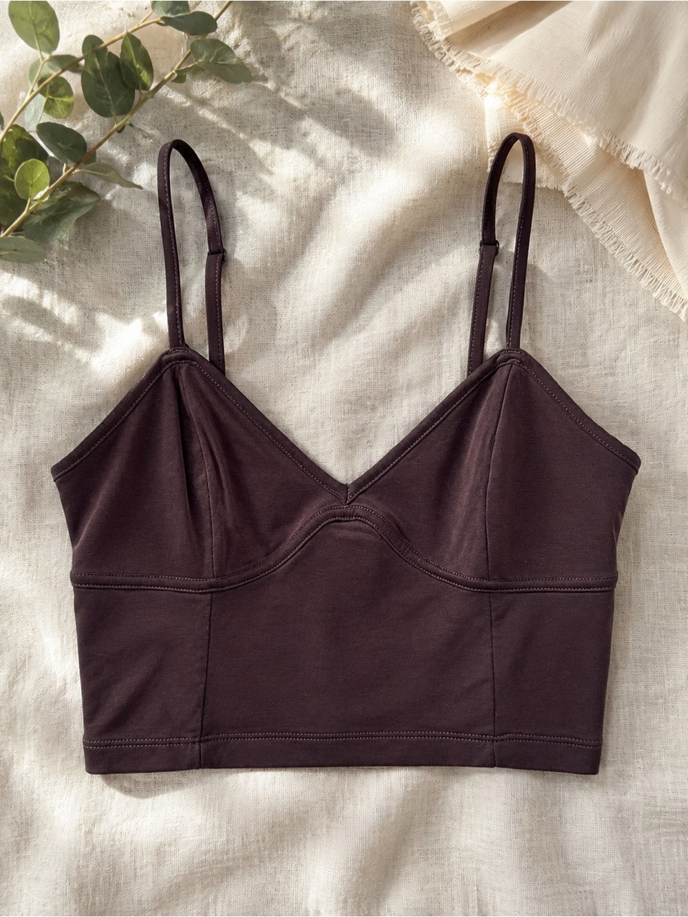 BCBGMAXAZRIA Black Modal Sweetheart Crop Cami Top Sz S Y2K Coquette Ballet Core